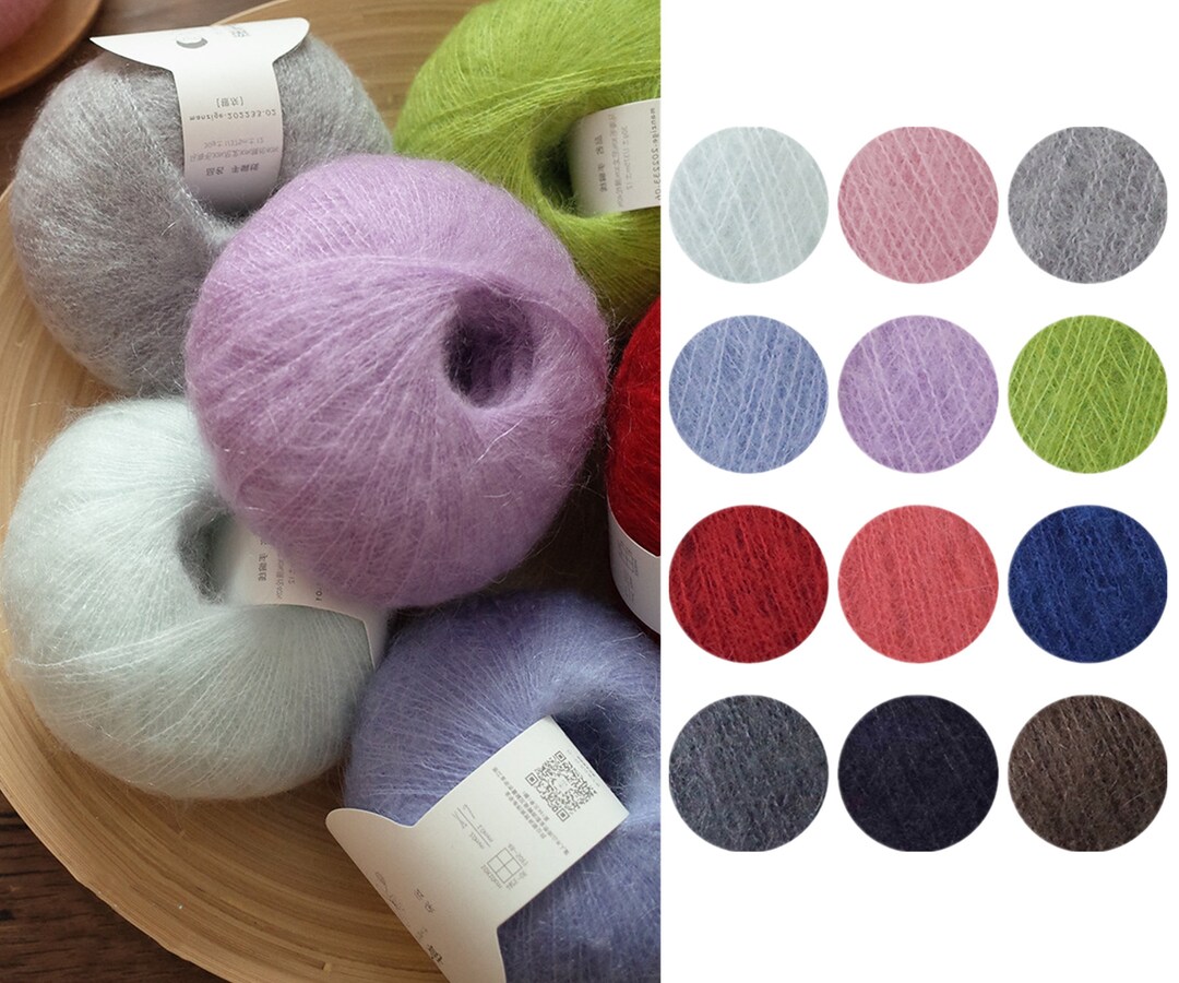 30 Grams Kid Mohair Yarn, Soft Mohair Yarn, Premium Crochet Yarn