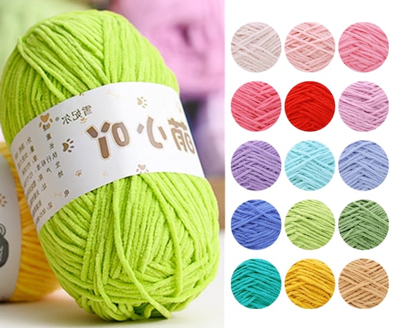 100G/ball Skein Yarn Chunky Crochet Chenille Milk Soft Velvet Knitting Wool  Yarn