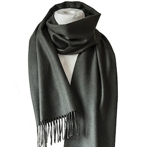 Rare Luxury man Scarf, 100% Pure Guanaco from Patagonia, woven in Italy