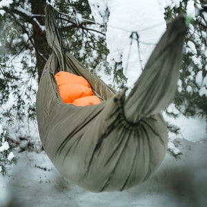 Under Quilt Hammock, Travel Warming, Winter Gear, Camping Equipment, Outdoor Gear, Gift for Hiker, Gift for Him, Gift for Hunter, UltraLight image 2