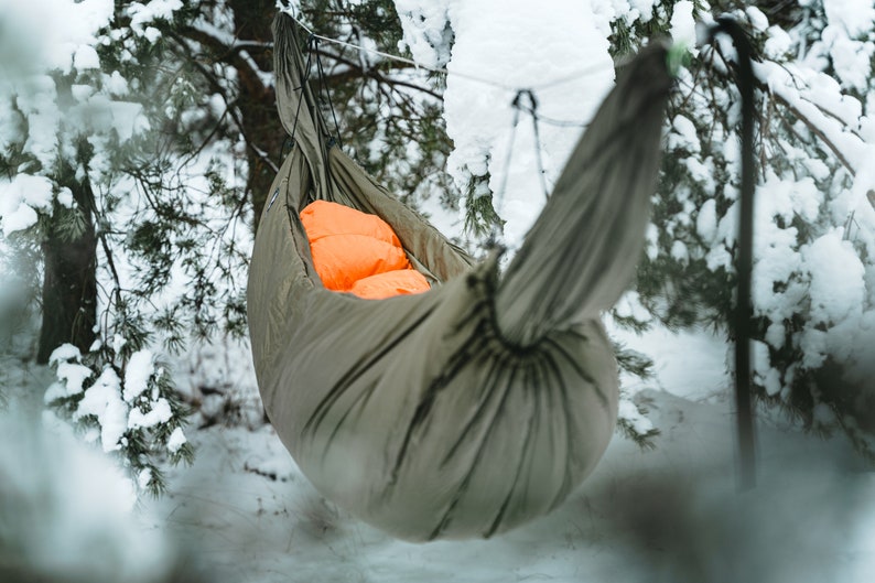 Under Quilt Hammock, Travel Warming, Winter Gear, Camping Equipment, Outdoor Gear, Gift for Hiker, Gift for Him, Gift for Hunter, UltraLight image 2