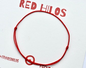 Red String Protection Bracelet: handmade Adjustable Good Luck Amulet, matching couples bracelet