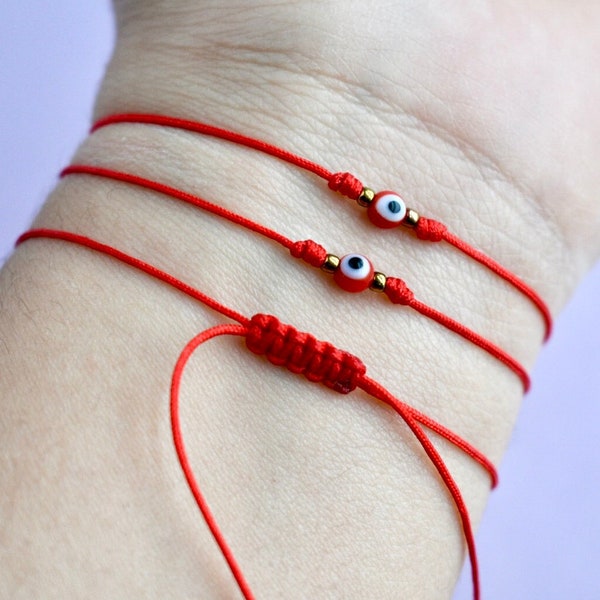 red string bracelet for women, evil eye bracelet for men, Mal de Ojo bracelet, red string bracelet, red protection bracelet, red evil eyes