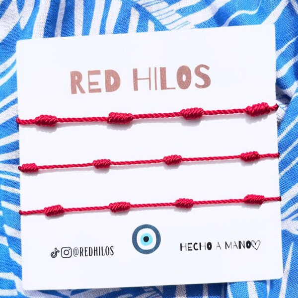 7 Knot Red string bracelet, 7 knot bracelet, Red string bracelet, Red string protection bracelet, lucky red bracelet, good luck bracelet