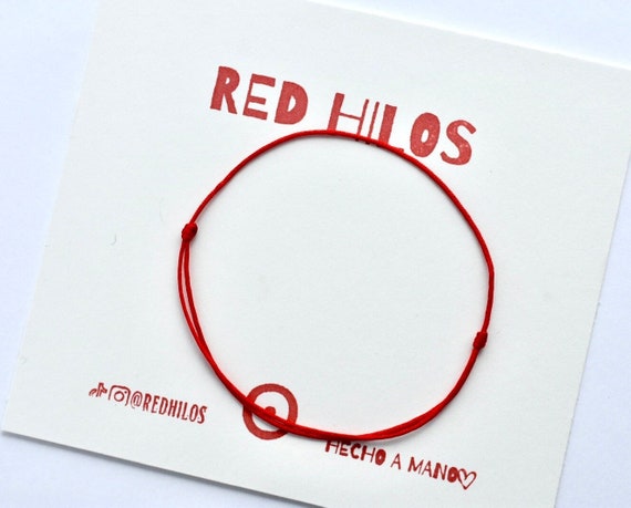 Red String Protection Bracelet: handmade Adjustable Good Luck Amulet, matching couples bracelet