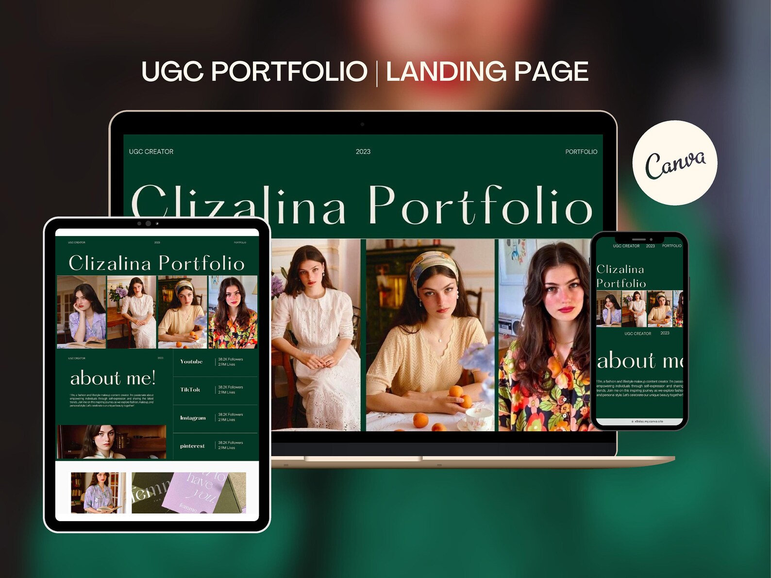 Ultimate UGC Portfolio UGC Portfolio Canva site Template Etsy