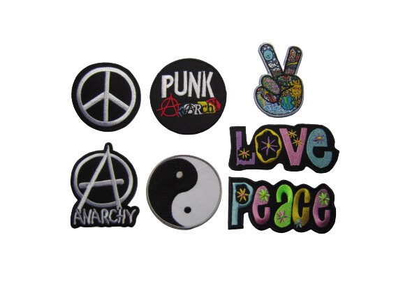 Punk Anarchy Round/anarchy/peace Fingers/peace CND Sign Symbol/yin