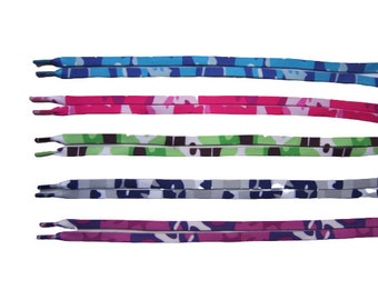 Fashion Flat Camouflage Coloured For Shoes/Converse/Fashion Trainers/Athletic Sports Shoelaces Width 10 cm Length 120 cm