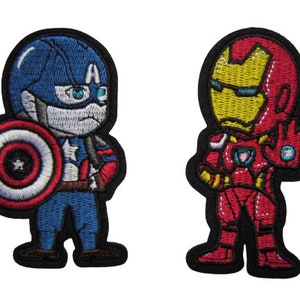 Capitan America/Iron Man Supereroe Marvel Avengers Film/Personaggi/Fumetti/Giochi/Film/Cartoni animati/Fantasy/Accessorio Toppa ricamata da stirare/cucire