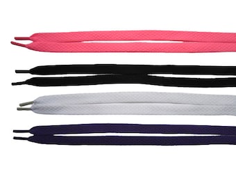 Fashion Flat Pink/Black/White/Purple Coloured For Shoes/Converse/Fashion Trainers/Athletic Sports Shoelaces Width 14 cm Length 133 cm