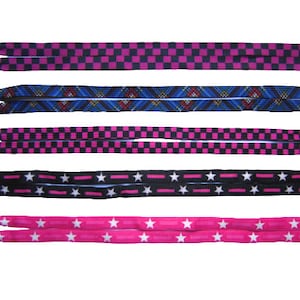 Fashion Flat Coloured Stars and Checkered Pattern For Shoes/Converse/Fashion Trainers/Athletic Sports Shoelaces Width 10 cm Length 119 cm