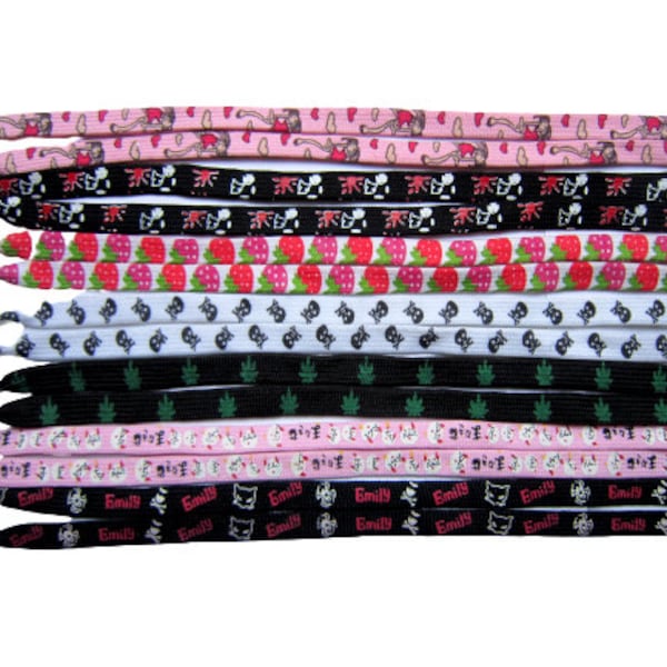 Fashion Flat Coloured Pattern For Shoes/Converse/Fashion Trainers/Athletic Sports Shoelaces Width 10 cm Length 110 cm