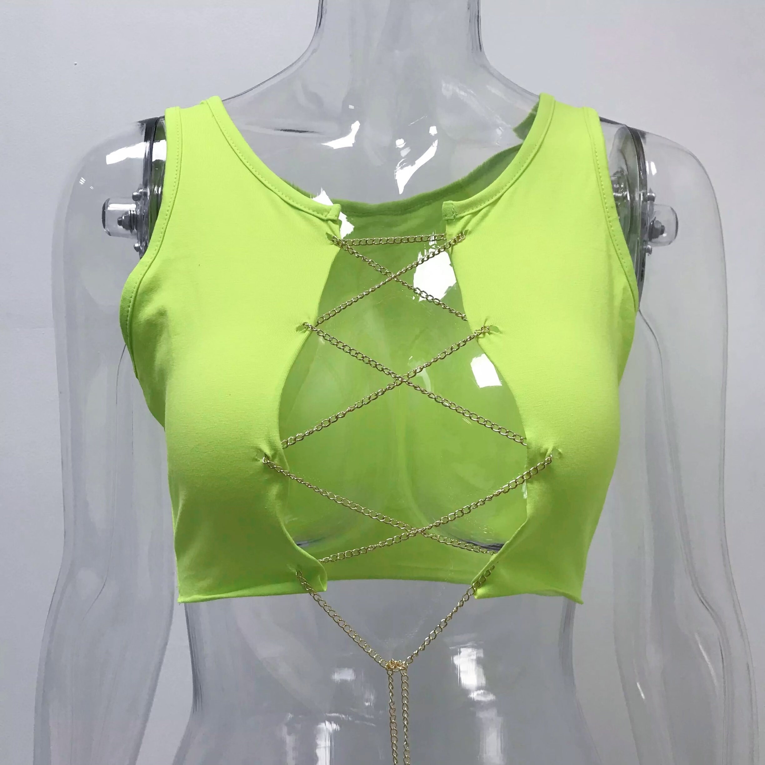 chain split crop top