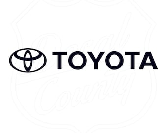 Toyota tailgate decal with logo 30x5 inches