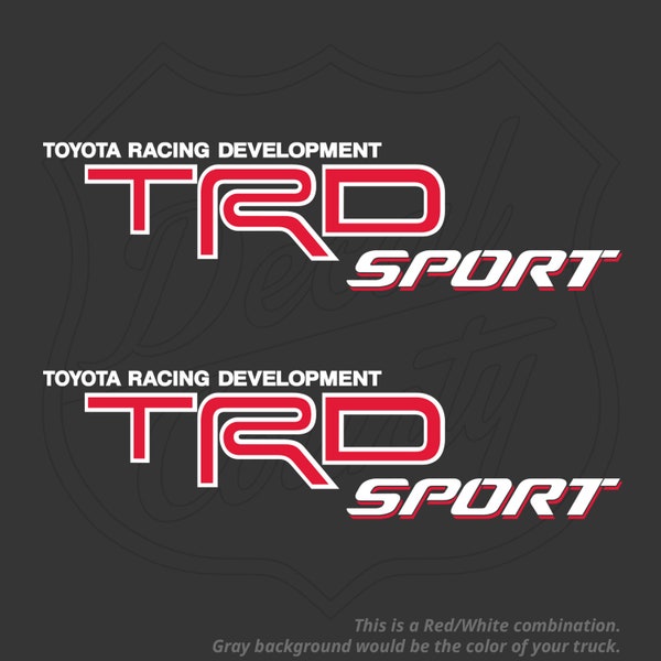 TRD Sport Toyota Racing Development decals 16" x 4" - customizable colors