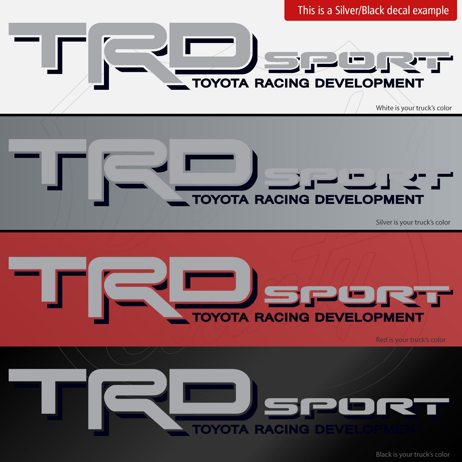 Trd Racing Development Sticker TRD Sport Toyota Racing Development Decals - Etsy