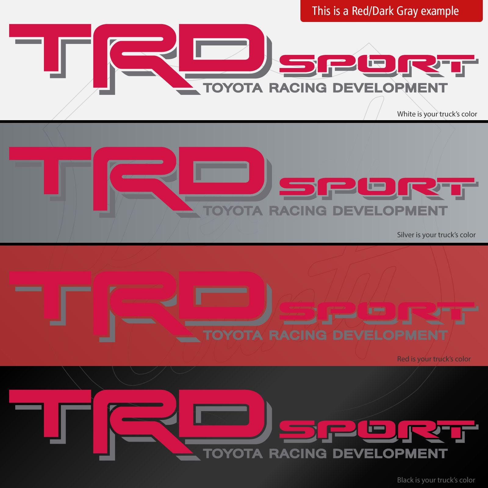 Buy TRD Sport Toyota Racing Development Mirrored Custom Decals