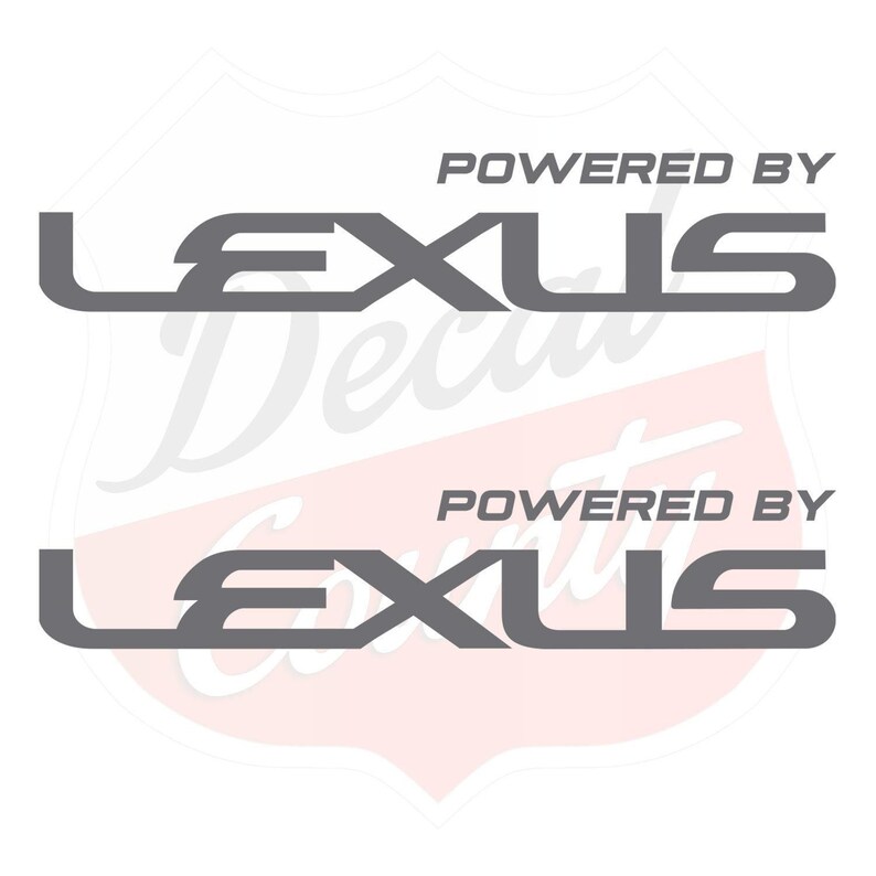 Lexus Engine Sticker Powered by Lexus Decals Set - Etsy
