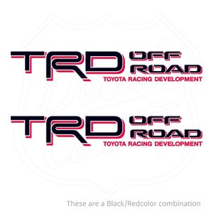 TRD Off Road Toyota Racing Development decals 19" x 3"