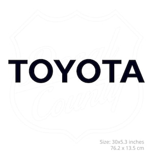 Calcomanía para portón trasero de Toyota de 30 x 5 pulgadas