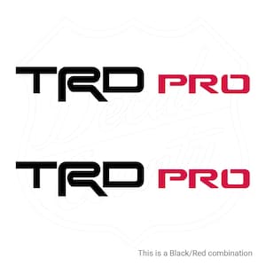 TRD PRO Toyota Racing Development decals 18" x 2.7"