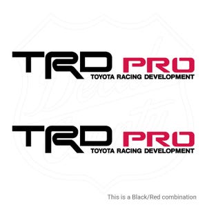 TRD PRO Toyota Racing Development decals 18&quot; x 2.7&quot;