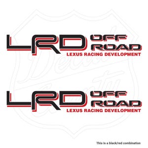LRD Off Road Lexus Racing Development - 18&quot; x 2.8&quot;, customizable color combination