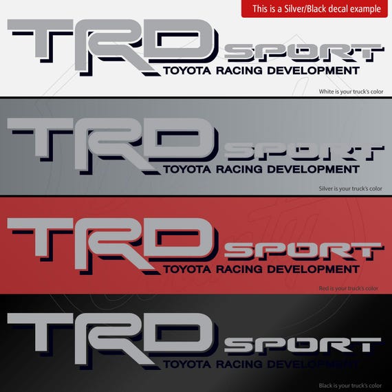 Buy TRD Sport Toyota Racing Development Mirrored Custom Decals