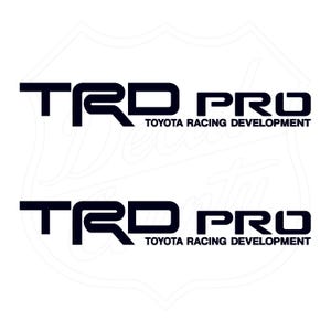 TRD PRO Toyota Racing Development decals 18" x 2.7"