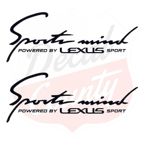 Sports Mind powered by Lexus Sport decals set