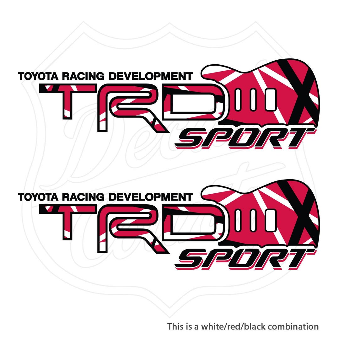 TRD Sport Toyota Racing Development Van Halen Guitar Decals 16