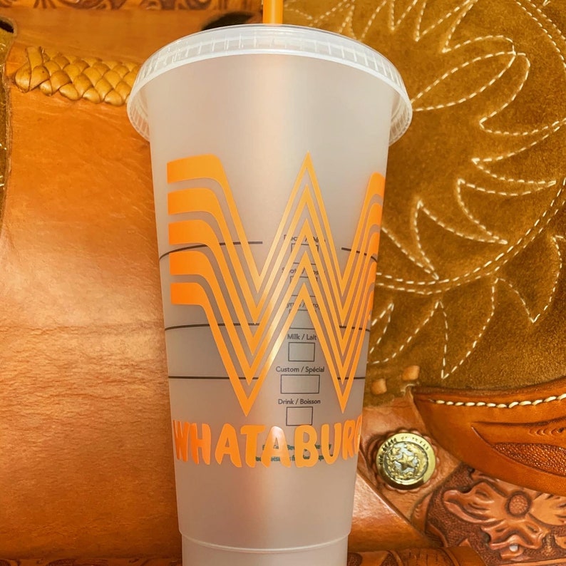 Whataburger/ Chic Fila Starbucks Cold Cup 24 Oz Etsy