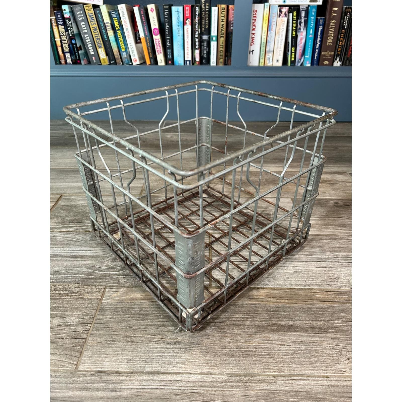 Old Metal Milk Crate - Etsy