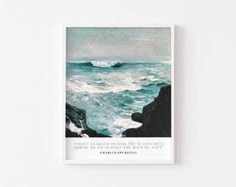 Rock of Ages Charles Spurgeon Quote Christian Home Decor