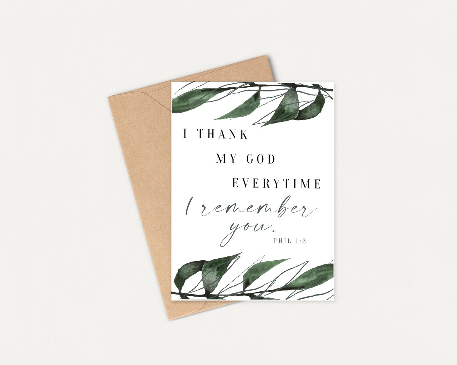 Christian Thank You Card Christian Prayer Card Prayer Etsy