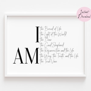 Jesus I Am, Printable Bible Verse, Christian Decor, Scripture Prints, Christian Gifts, Downloadable Art Print, Christian Wall Art