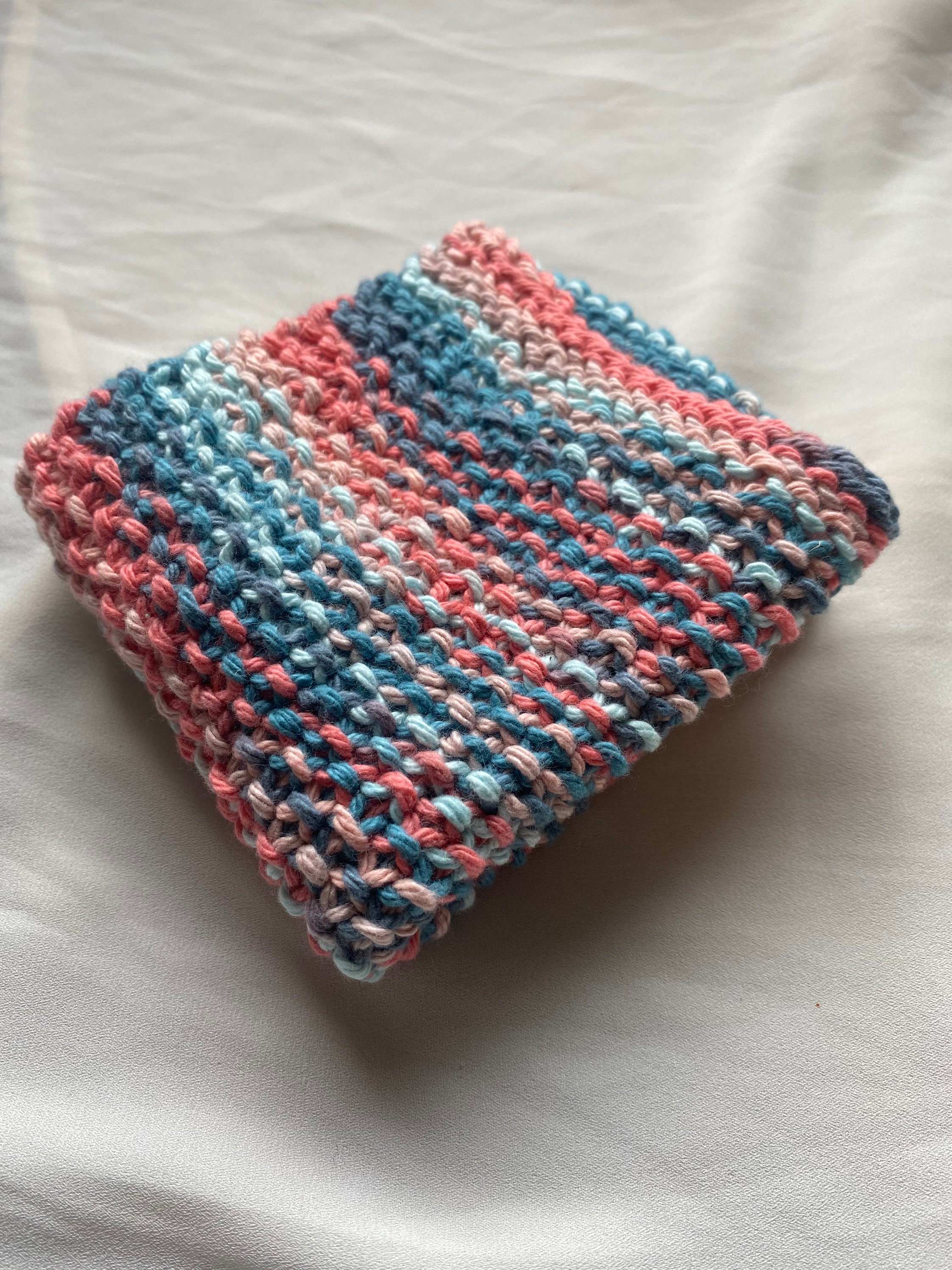 Large Knitted Dish Cloth Knit Cloth Knitted Face Cloth Etsy