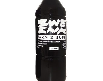 Sweink hard 2 buff 1000ml graffiti ink refill * Black