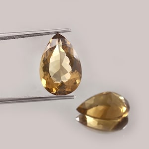Natural Honey Quartz Gemstone – Golden Yellow Gem for, Energy Healing, Clarity – Faceted Loose Stone for Jewelry Making or Collectors