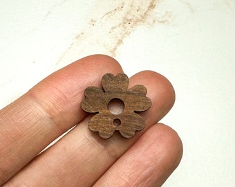 Walnuss Holz Daisy Ohrring Beiträge, Edelstahl Ohrring Beiträge, Blumen Ohrstecker, Bolzen Ohrring Zubehör, Ohrring Komponenten