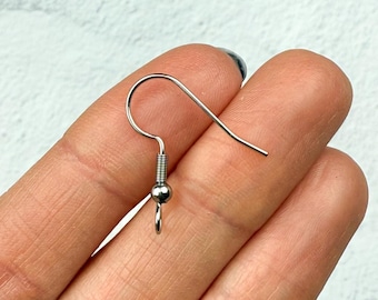 304 Stainless Steel Forward Facing Earring Hooks: Elegant Dangle Earwire Findings for DIY Jewelry Making