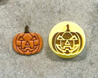 Jack o Lantern Clay Cutter, Halloween Polymer Clay Cutter for Earrings, Fall Embossing Cutter, Spooky Earring Making Tool, Ready to Ship