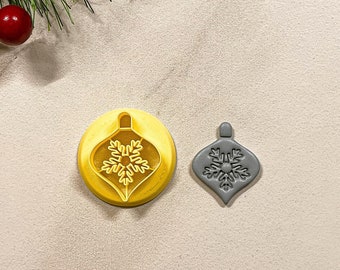 Cortador de arcilla de adorno navideño vintage, cortador de Navidad, cortador de relieve, cortadores de pendientes, listo para enviar
