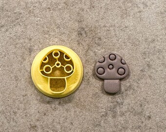 Mushroom Clay Cutter, Fall Clay Cutters, Autumn Cutter, Embossing Cutter, Polymer Clay Tools, Ready To Ship
