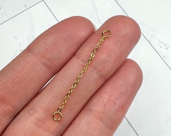 35mm 18K Gold Plated Chain Link Connectors, Gold Earring Findings, Jewelry Supplies