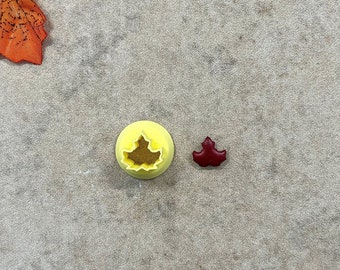 0.5 in Maple Leaf Stud Clay Cutter, Autumn Clay Cutters, Fall Clay Cutters, Earring Cutters, Polymer Clay Tools, Ready To Ship