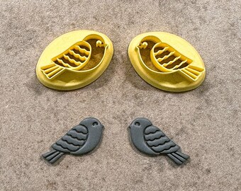 Bird Clay Cutter Set, Animal Clay Cutters, Embossing Cutter, Polymer Clay Tools, Ready To Ship