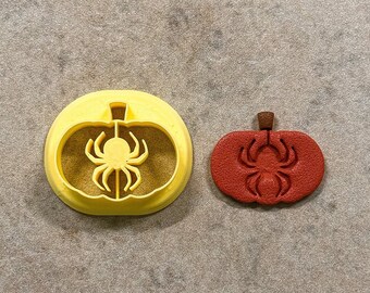 Spider Jack-O-Lantern Clay Cutter, Fall Clay Cutters, Halloween Clay Cutter, Embossing Cutter, Polymer Clay Tools, Ready To Ship