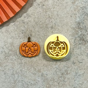 1.25 in Jack-O-Lantern Cutter, Halloween Clay Cutter, Fall Clay Cutter, Embossing Cutter, Earring Cutters, Polymer Clay Tools, Ready To Ship