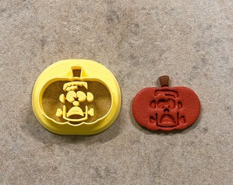 Frankenstein Jack-O-Lantern Clay Cutter, Fall Clay Cutters, Halloween Clay Cutter, Embossing Cutter, Polymer Clay Tools, Ready To Ship